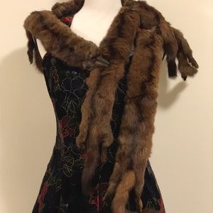 VINTAGE mink pelt stole